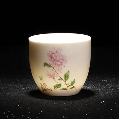 Chinese Jian kiln tea bowl with oilspot glaze Small Tenmoku Tea Cup Natural Ceramic High Temporature Fired Eco-friendly