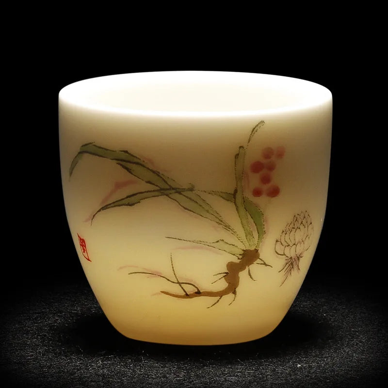 Chinese Jian kiln tea bowl with oilspot glaze Small Tenmoku Tea Cup Natural Ceramic High Temporature Fired Eco-friendly
