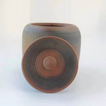 Chinese Jianshui Purple Clay Pure Handmade Oolong Pu'er Mini Tea Storage Tanks Ceramic Coffee beans Container  Kung Fu Tea Set
