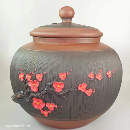 Chinese Jianshui Purple Clay Pure Handmade Oolong Pu'er Tea  Storage Tanks Ceramic Coffee beans Container  Kung Fu Tea Set