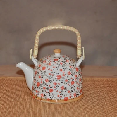 Chinese Jingdezhen ceramic cold water kettle 1L nostalgic teapot with filter beam high temperature Ceramic cold water bottle