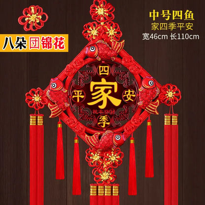 Chinese Knot Pendant Living Room Blessing Character Large Peach Wood Evil Spirits Town House 46cm*110cm Christmas Gift