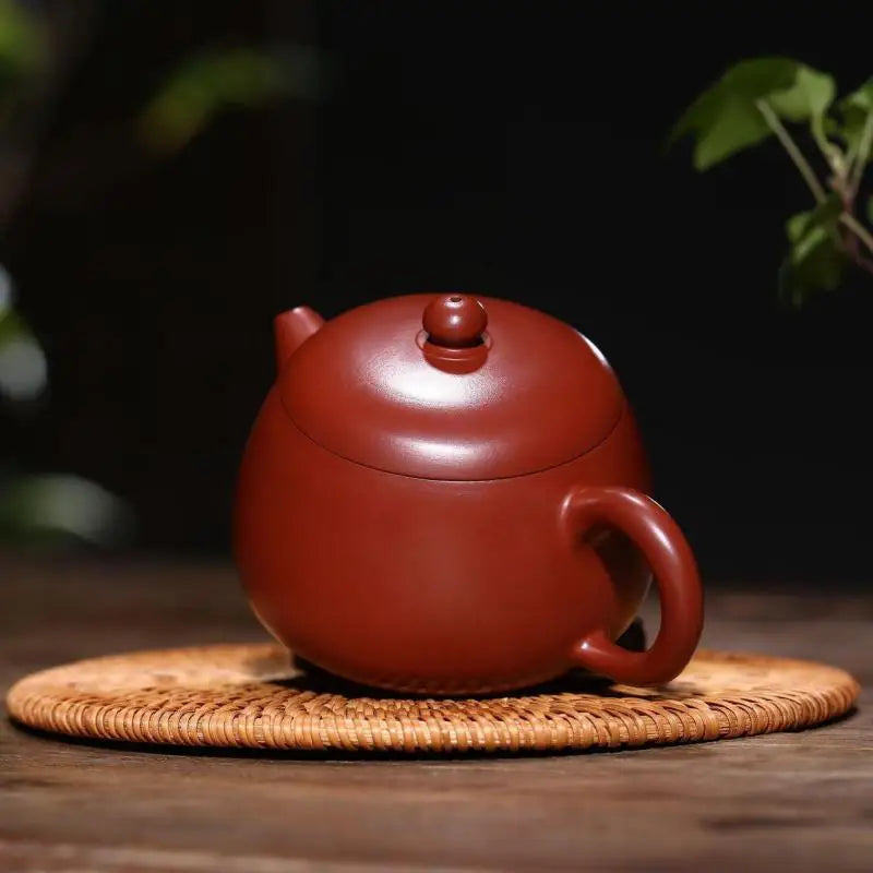 Chinese Kongfu Tea Pots, Big Red Hong Pao Mud Lefu Pot, Yixing Purply Clay Teapot, 200ml
