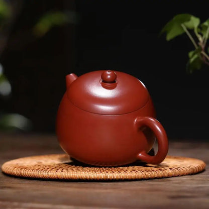Chinese Kongfu Tea Pots, Big Red Hong Pao Mud Lefu Pot, Yixing Purply Clay Teapot, 200ml