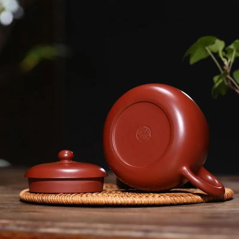 Chinese Kongfu Tea Pots, Big Red Hong Pao Mud Lefu Pot, Yixing Purply Clay Teapot, 200ml