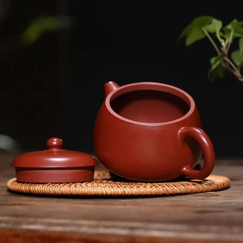 Chinese Kongfu Tea Pots, Big Red Hong Pao Mud Lefu Pot, Yixing Purply Clay Teapot, 200ml