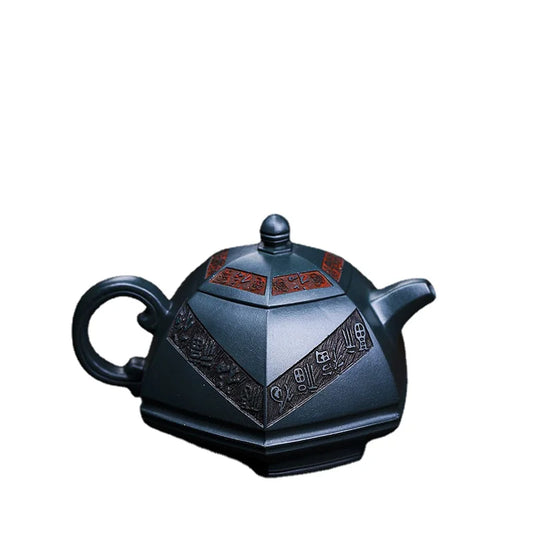 Chinese Kung Fu Ceramic Teapot Tea Set Dragon Flower Puer Tea Pot 520ml Porcelain Samovar Kungfu Teaware