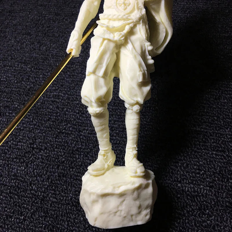 Chinese Kung Fu Monk Statue，Hand carved Buddha statue，Modern art sculpture，Character home decoration crafts，free delivery