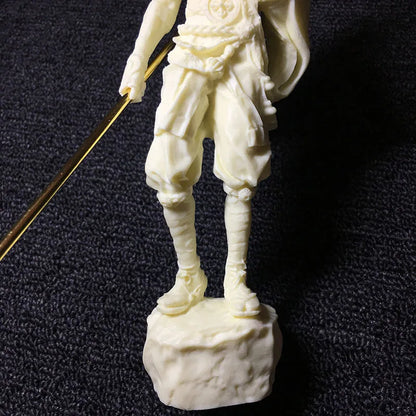 Chinese Kung Fu Monk Statue，Hand carved Buddha statue，Modern art sculpture，Character home decoration crafts，free delivery