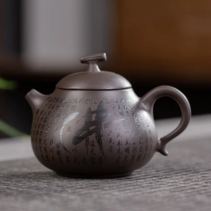 Chinese Kung Fu Pottery Teaware Yixing Zisha Tea Kettle Xishi Tea Pot 200ml Handmade Purple Clay Teapots Set