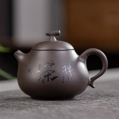 Chinese Kung Fu Pottery Teaware Yixing Zisha Tea Kettle Xishi Tea Pot 200ml Handmade Purple Clay Teapots Set