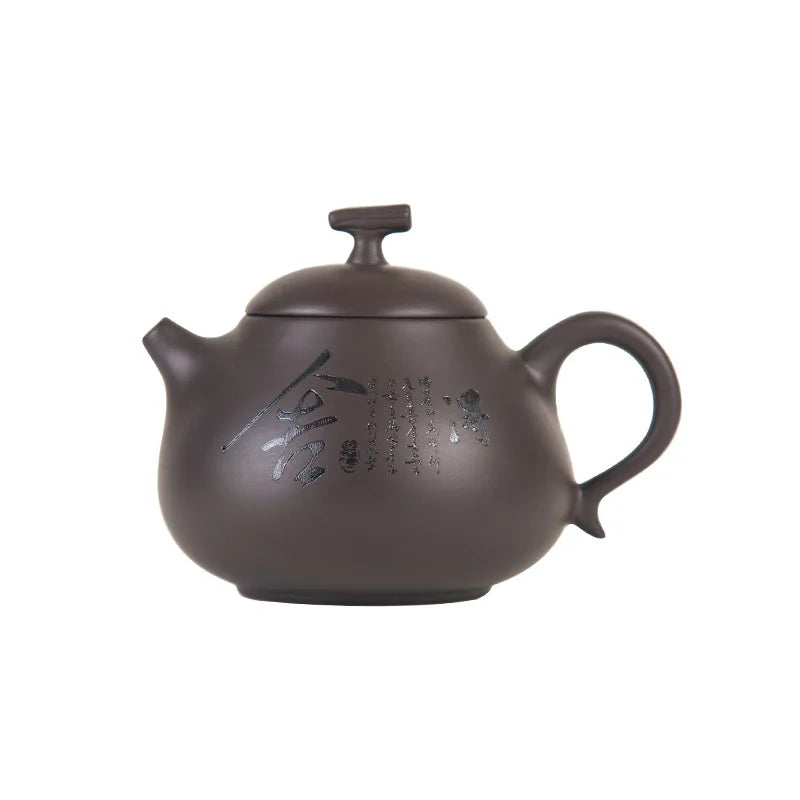 Chinese Kung Fu Pottery Teaware Yixing Zisha Tea Kettle Xishi Tea Pot 200ml Handmade Purple Clay Teapots Set