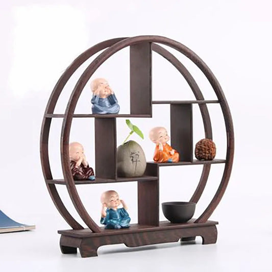 Chinese Kung Fu Tea Pot Craft Holder Shelves Teapot Tea Pet Vase Wood Carving Display Stand Decoration Home Teahouse Accessories
