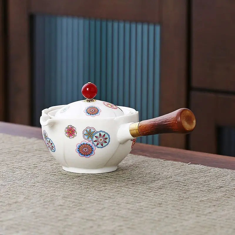 Chinese Kung Fu Tea Set Traveling Tea Set Ceramic Portable Tea Set Complete Set Teapot Brewer Tea Maker Infuser