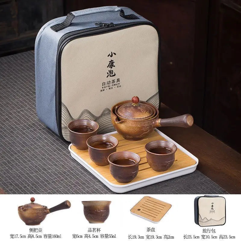 Chinese Kung Fu Tea Set Traveling Tea Set Ceramic Portable Tea Set Complete Set Teapot Brewer Tea Maker Infuser