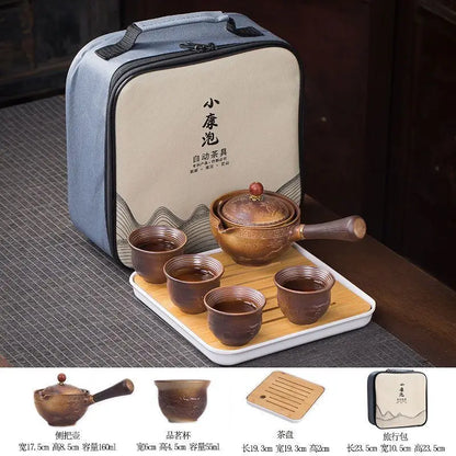Chinese Kung Fu Tea Set Traveling Tea Set Ceramic Portable Tea Set Complete Set Teapot Brewer Tea Maker Infuser