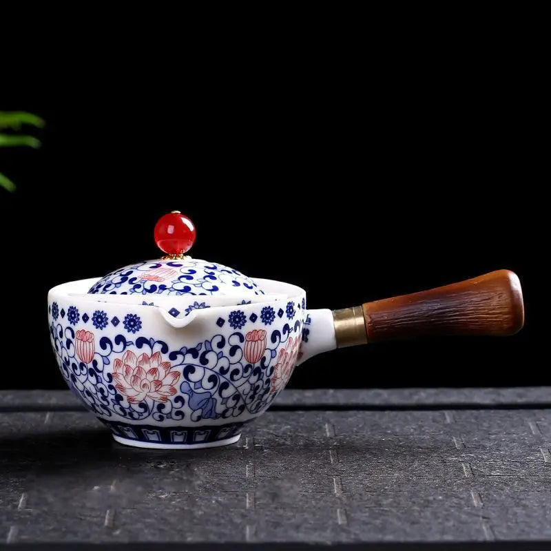 Chinese Kung Fu Tea Set Traveling Tea Set Ceramic Portable Tea Set Complete Set Teapot Brewer Tea Maker Infuser