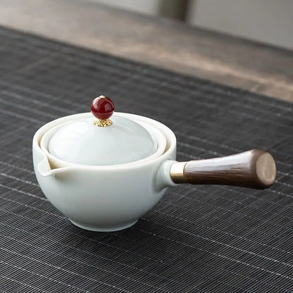 Chinese Kung Fu Tea Set Traveling Tea Set Ceramic Portable Tea Set Complete Set Teapot Brewer Tea Maker Infuser