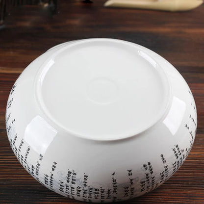 Chinese Kung Fu Tea Wash Bowl, Multifunctional Flowerpot, Ceramic Tea Ceremony Accessories, Exquisite Teaware, 8 Inch Flowers