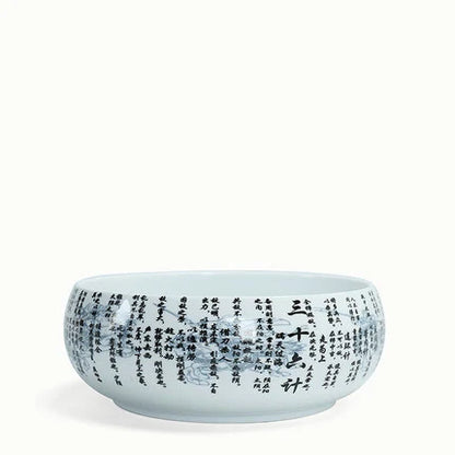 Chinese Kung Fu Tea Wash Bowl, Multifunctional Flowerpot, Ceramic Tea Ceremony Accessories, Exquisite Teaware, 8 Inch Flowers