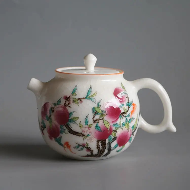 Chinese Kung Fu Teapot Handmade Tea Infuser Ball Hole Ceramic Tea Set for Home Use Teaware Porcelain Tea Pots