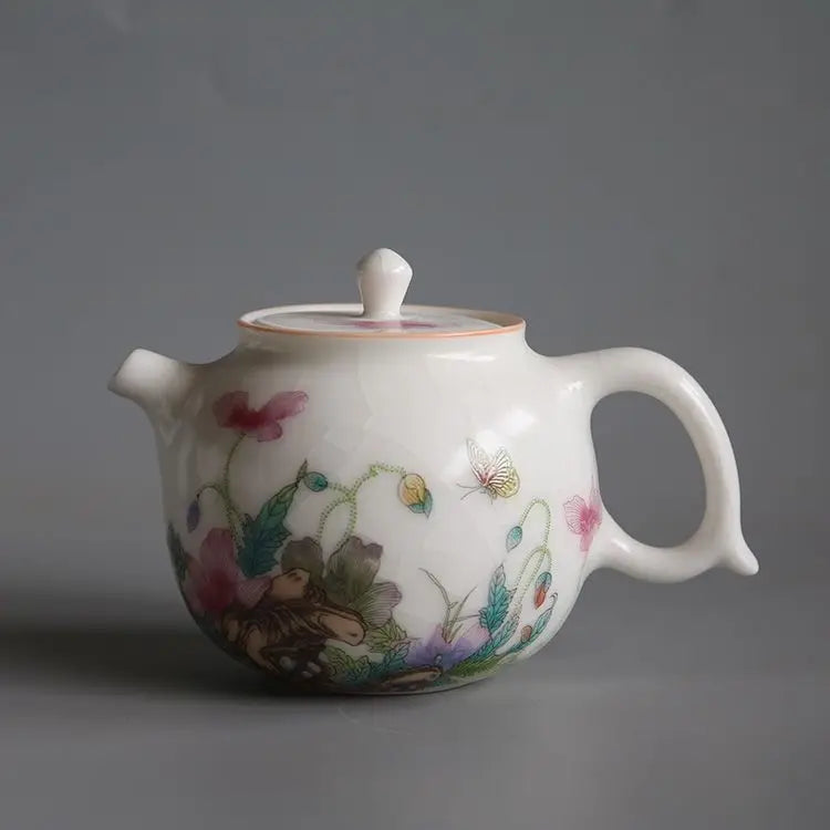 Chinese Kung Fu Teapot Handmade Tea Infuser Ball Hole Ceramic Tea Set for Home Use Teaware Porcelain Tea Pots
