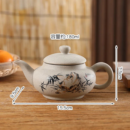 Chinese Kung Fu Teapot Yixing Xishi Tea Kettle Ceramic Teaware 180ml Tea Pots Home Decor Gongfu Teapots Tea Accessories