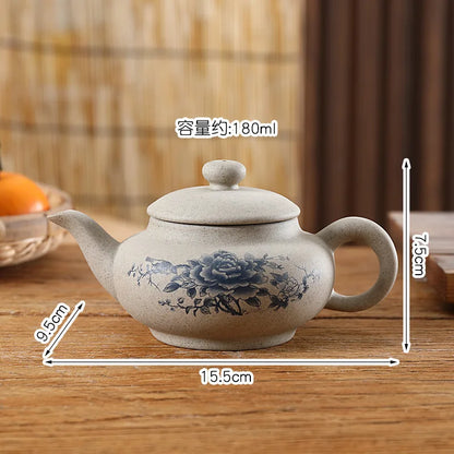 Chinese Kung Fu Teapot Yixing Xishi Tea Kettle Ceramic Teaware 180ml Tea Pots Home Decor Gongfu Teapots Tea Accessories