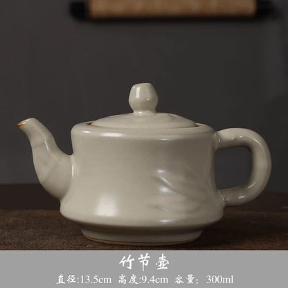 Chinese Kung Fu Teapots Handmade Elegant Xishi Pots Ceramic High End Jingdezhen Tea Pots Vintage Teaware Set