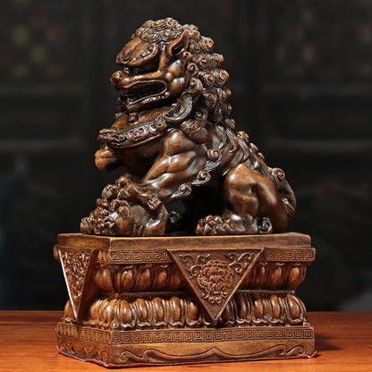 Chinese Lion Ornament Beijing Lion Resin Craft Home Living Roomecor Shop Opening Gift