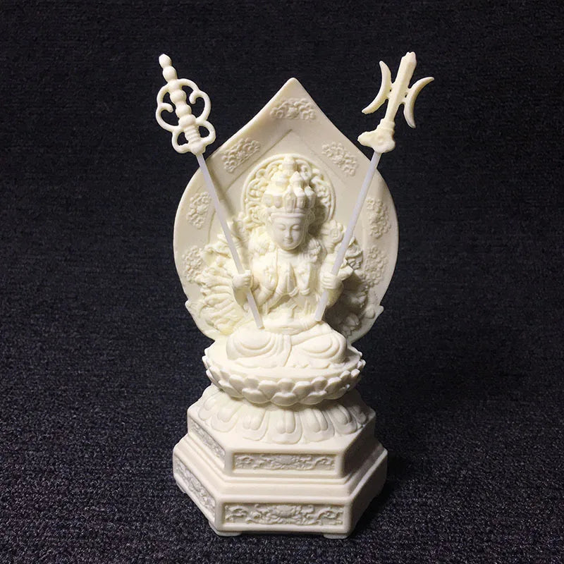 Chinese Lotus Thousand-Hand Guanyin, Ksitigarbha Bodhisattva sculpture statue，High-end home decoration accessories Statuette