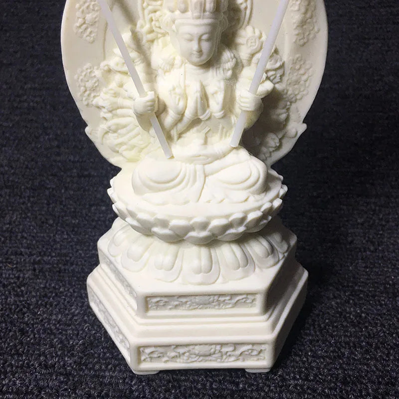 Chinese Lotus Thousand-Hand Guanyin, Ksitigarbha Bodhisattva sculpture statue，High-end home decoration accessories Statuette