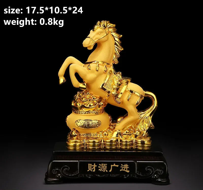 Chinese Lucky Animal Ornaments Horse To Success Porch Living Room Indoor TV Cabinet Opening Decoration Gifts