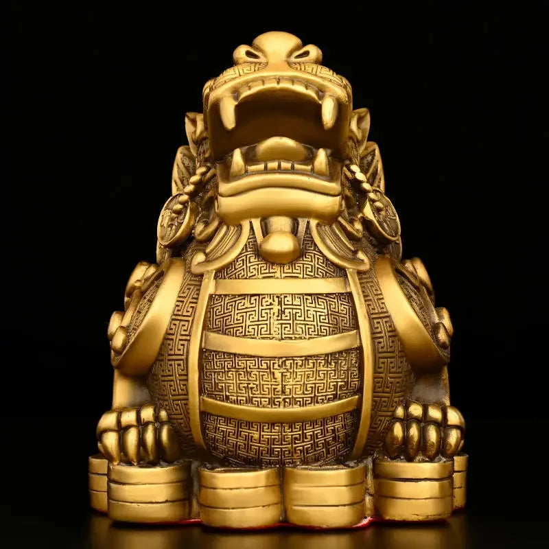 Chinese Lucky Copper Brave Ornaments Money Brave Living Room Wine Cabinet Office Desktop Decor Sculptures