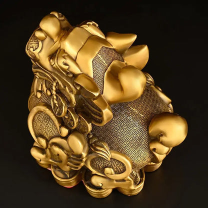 Chinese Lucky Copper Brave Ornaments Money Brave Living Room Wine Cabinet Office Desktop Decor Sculptures