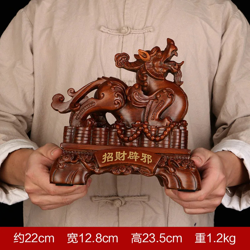 Chinese Lucky Money Pixiu Resin Ornaments Crafts Pixiu Ornaments Sand Gold Resin  Office Home Decoration Creative Gifts