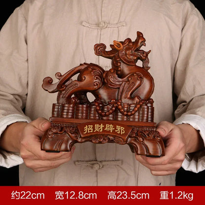 Chinese Lucky Pixiu Resin Ornaments Crafts Feng Shui Sand Gold Office Home Decoration Creative Gifts