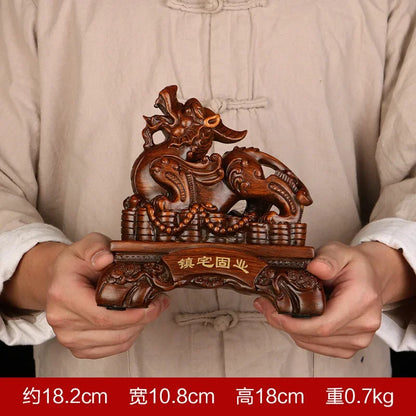 Chinese Lucky Pixiu Resin Ornaments Crafts Feng Shui Sand Gold Office Home Decoration Creative Gifts