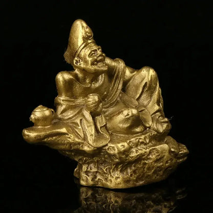 Chinese Movie Character Copper Statue Jigong Statue Ornaments Home Study Crafts  Living Room Decoration