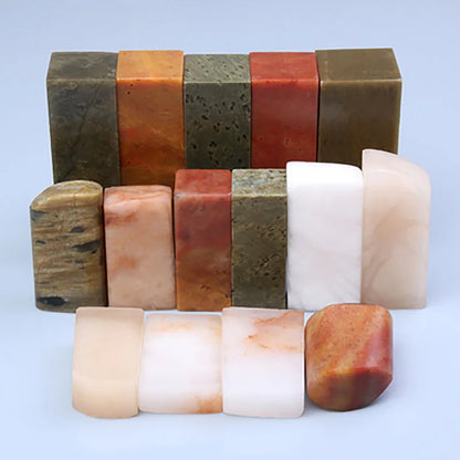 Chinese Name Stamp Stone Seal Set, Letter Sealing Blank Stamp for Painting, Calligraphy, Art Supply, 15 Pcs