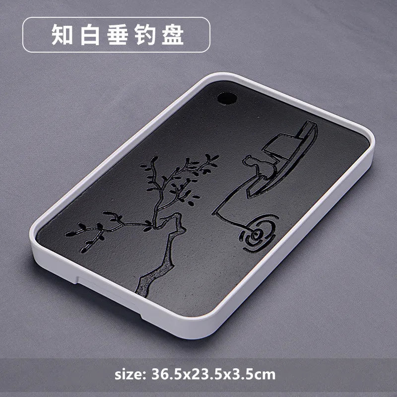 Chinese Natural Bamboo Tray Water Storage Tea Tray Traditional Tea Table Decorative Accessories Household Teaware Tea Board