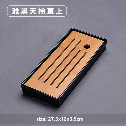Chinese Natural Bamboo Tray Water Storage Tea Tray Traditional Tea Table Decorative Accessories Household Teaware Tea Board
