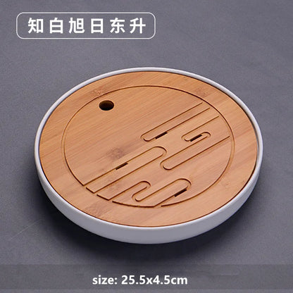 Chinese Natural Bamboo Tray Water Storage Tea Tray Traditional Tea Table Decorative Accessories Household Teaware Tea Board