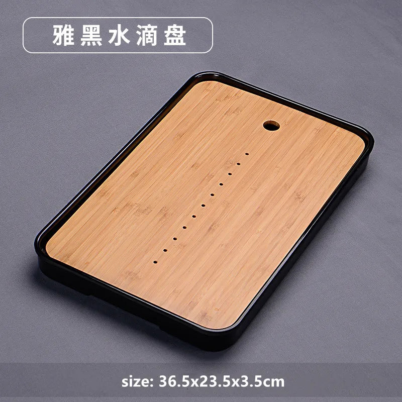 Chinese Natural Bamboo Tray Water Storage Tea Tray Traditional Tea Table Decorative Accessories Household Teaware Tea Board