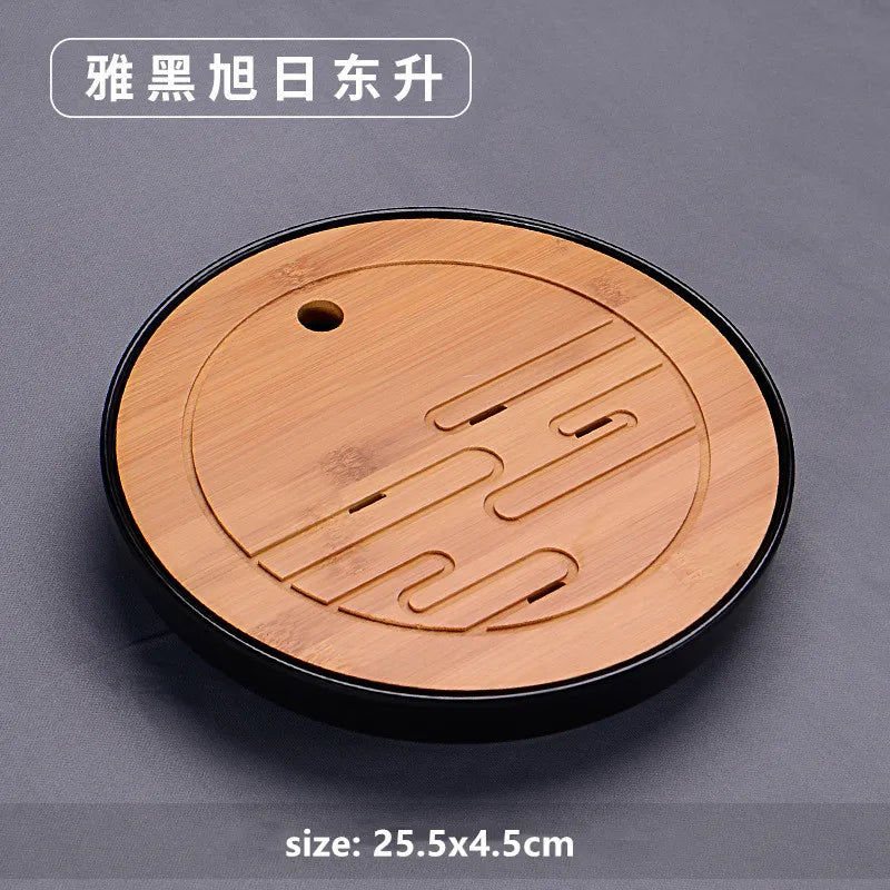 Chinese Natural Bamboo Tray Water Storage Tea Tray Traditional Tea Table Decorative Accessories Household Teaware Tea Board