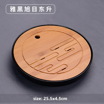 Chinese Natural Bamboo Tray Water Storage Tea Tray Traditional Tea Table Decorative Accessories Household Teaware Tea Board