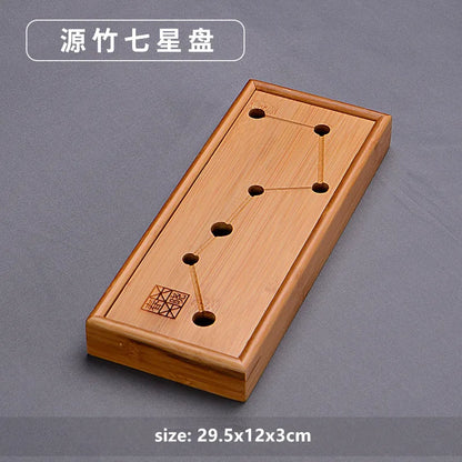 Chinese Natural Bamboo Tray Water Storage Tea Tray Traditional Tea Table Decorative Accessories Household Teaware Tea Board