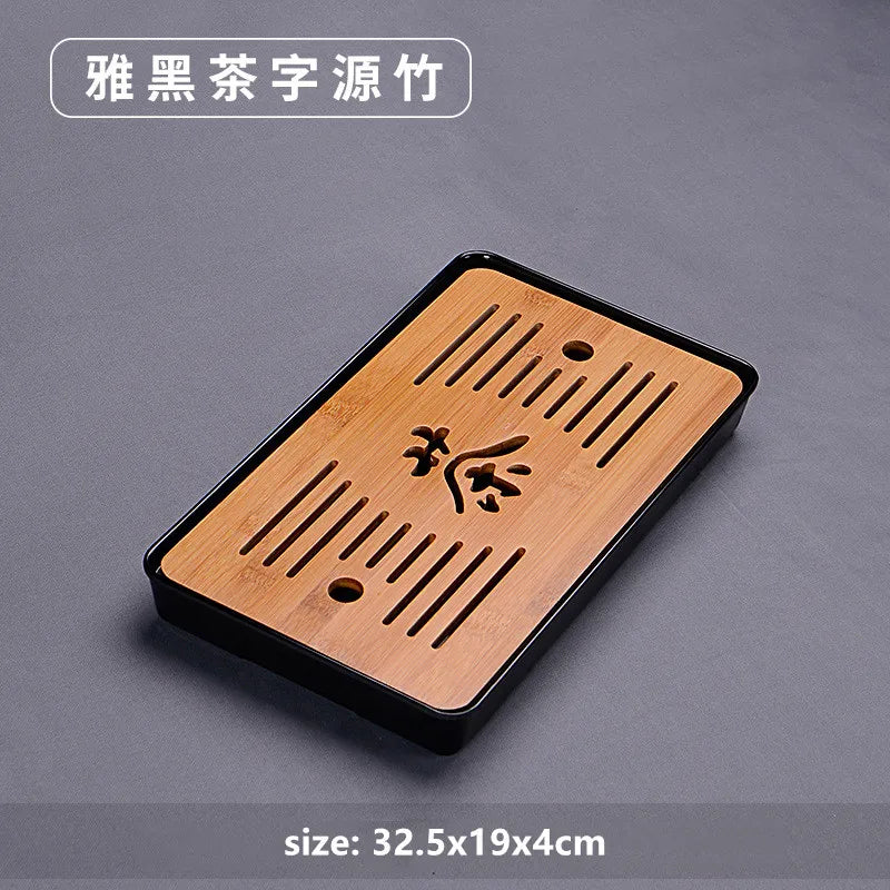Chinese Natural Bamboo Tray Water Storage Tea Tray Traditional Tea Table Decorative Accessories Household Teaware Tea Board