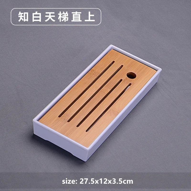 Chinese Natural Bamboo Tray Water Storage Tea Tray Traditional Tea Table Decorative Accessories Household Teaware Tea Board