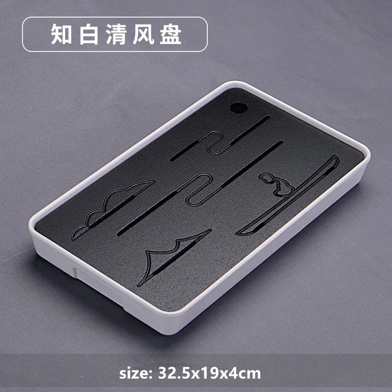 Chinese Natural Bamboo Tray Water Storage Tea Tray Traditional Tea Table Decorative Accessories Household Teaware Tea Board